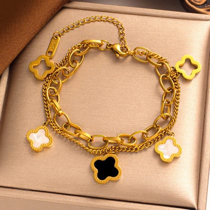 Wraparound Clover Luxe Bracelet (Anti-Tarnish)