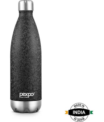 Pexpo 500ml 24 Hrs Hot and Cold ISI Certified Flask, Electro Vacuum insulated Bottle (Pack of 1, Black)