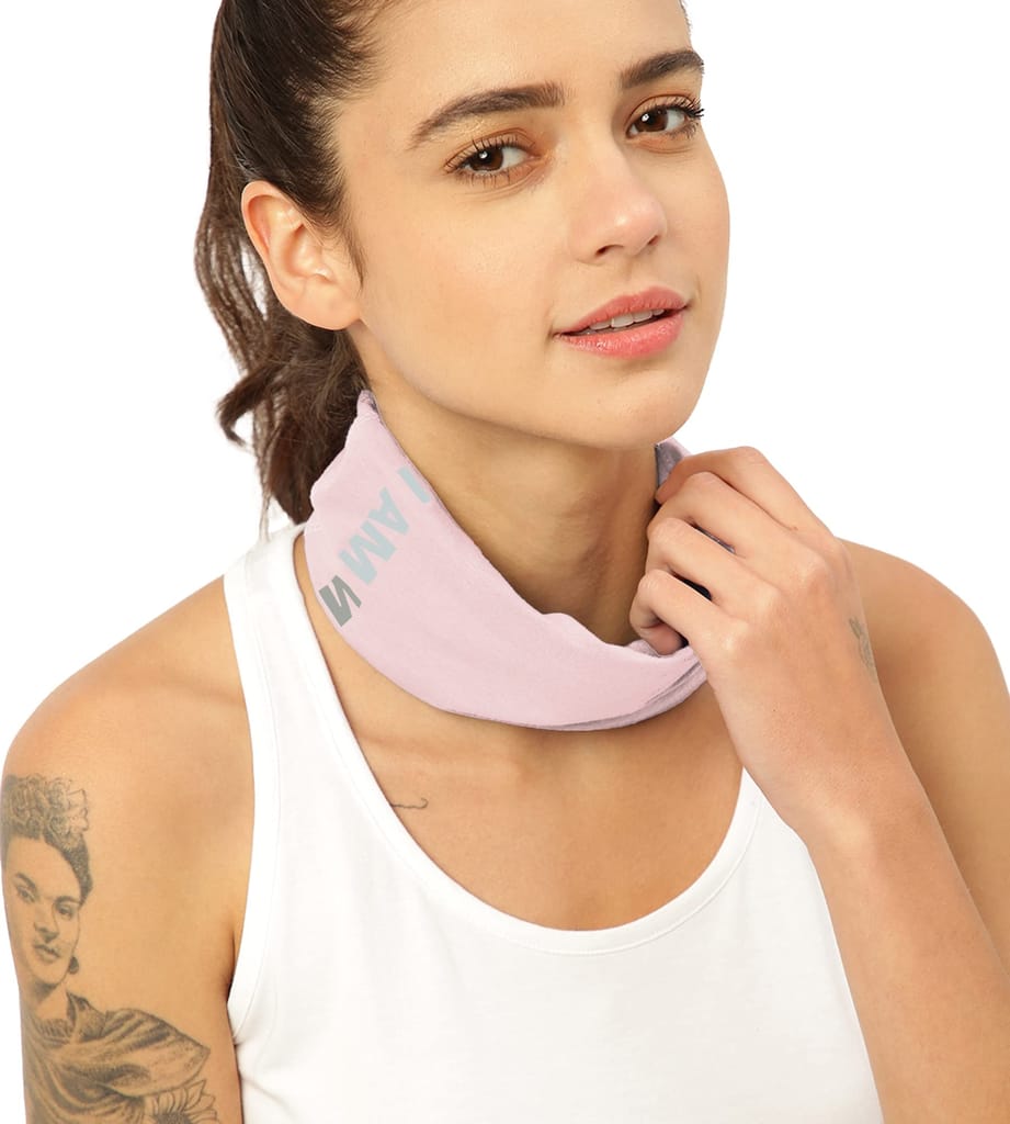 FREECULTR Unisex Bamboo Bandana, Anti Microbial Super Soft & Comfort Fit, Breathable Multipurpose Headband, Face Mask for Dust Protection and Sun - Size Printed Pack of 2-Peach, Sand