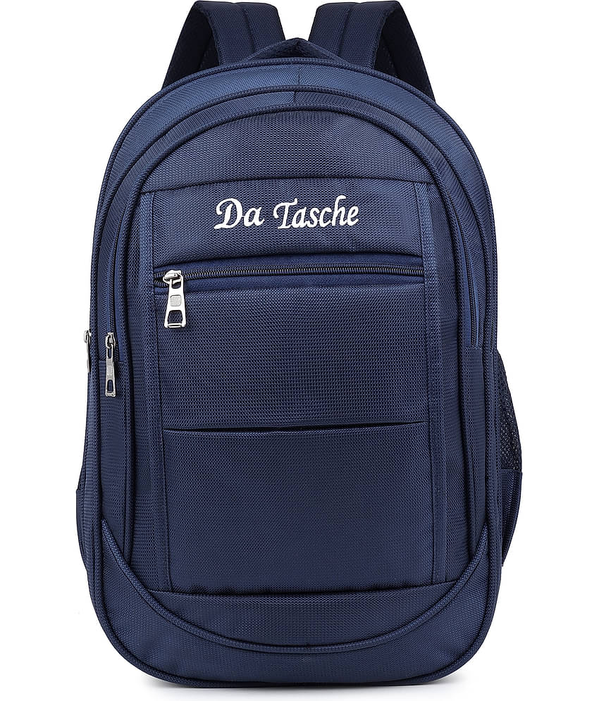 Da Tasche Navy Blue Polyester Backpack For Kids