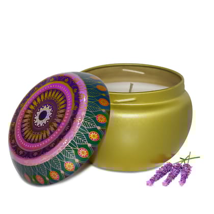 Lavender Lace Scented Tin Candle- 70gm