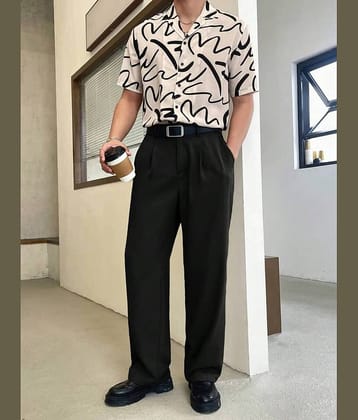 Broadstar Regular Pleated Men's Formal Trouser - Black ( Pack of 1 )