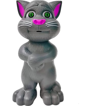 Repeating Words Talking Tom Cat Toy for Kids with Songs and Stories in Funny Tone (Talking Cat) Multicolor