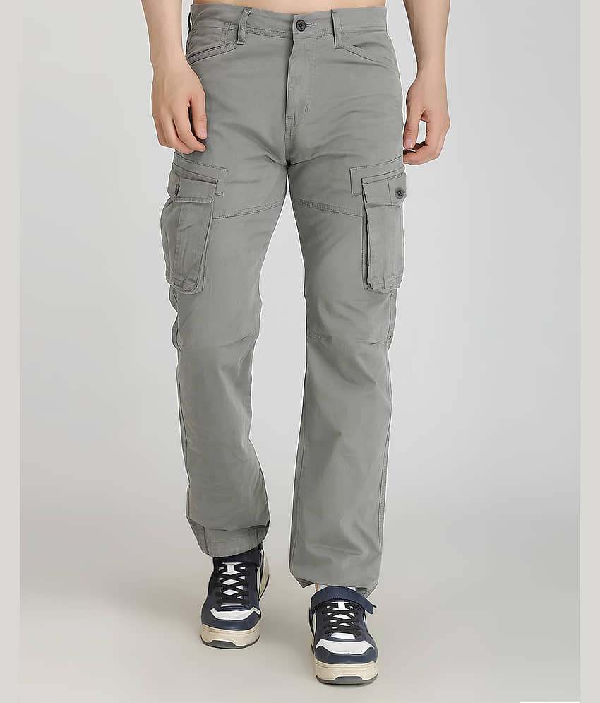 Reoutlook Regular Flat Men's Cargos - Light Grey ( Pack of 1 )