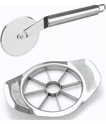 Analog Kitchenware Silver Stainless Steel Apple Cutter,Pizza Cutter ( Set of 1 )