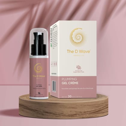 The D Wave Skin Plumping Gel Cream - 30g with Hyaluronic Acid & Collagen Cream | Intense hydration Cream | Diminishes fine lines & wrinkles | Youthful complexion | Restores pores