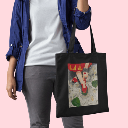 Art Print Black Tote Bag Art Print Black Tote Bag