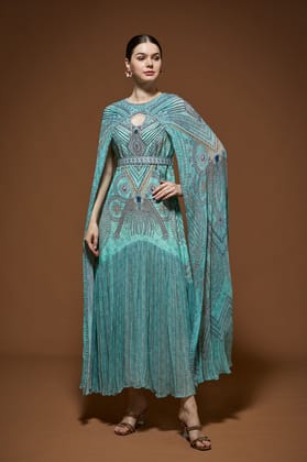 Light Aqua Kaftan-XS