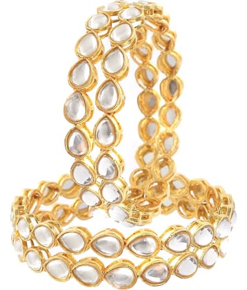 Jewar Mandi - Gold Bangle Set ( Pack of 1 )