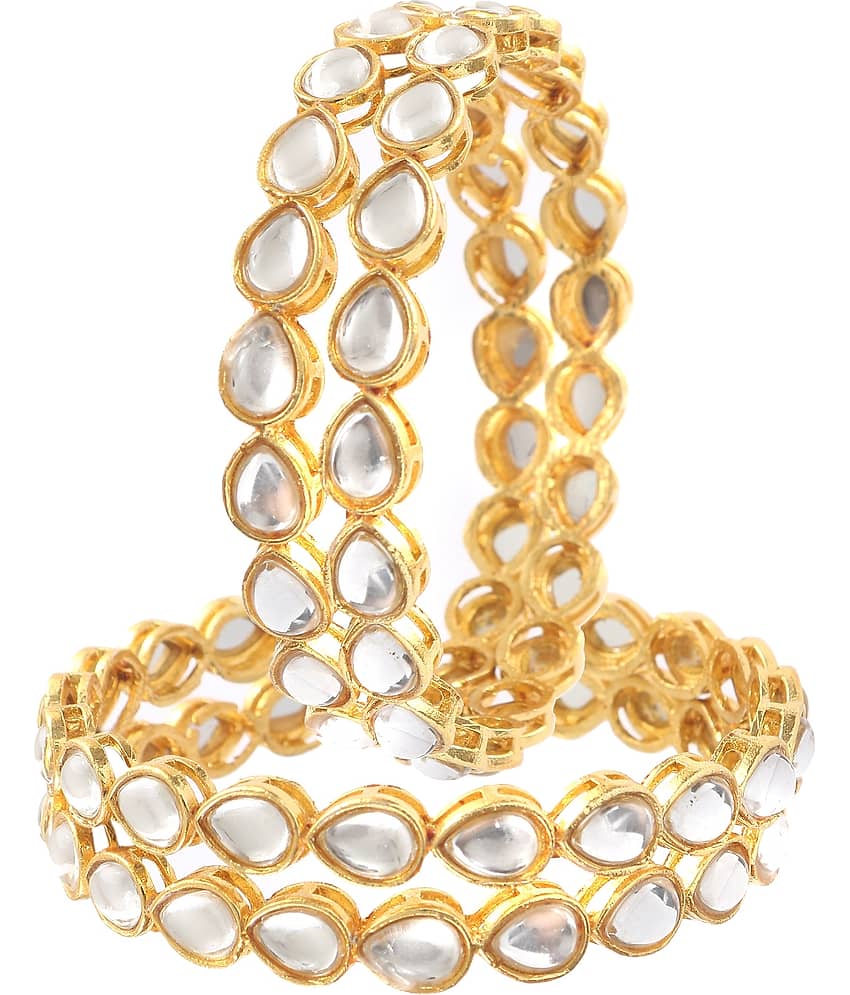Jewar Mandi - Gold Bangle Set ( Pack of 1 )