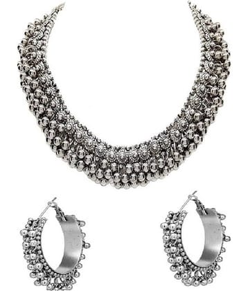 Samridhi DC Silver Alloy Necklace Set ( Pack of 1 )
