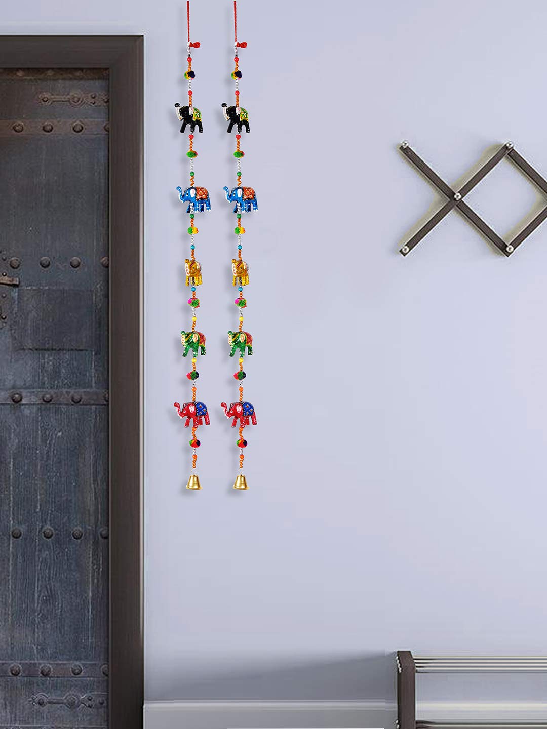 DreamKraft Paper Mache Door Hanging (96 cm, Multicolor)- Set of 4