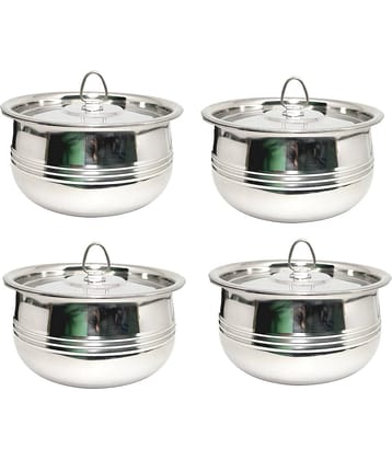 bartan hub - Stainless Steel Serving Bowl 300 mL ( Pack of 4 )