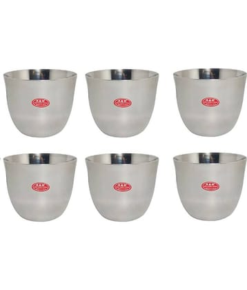 A & H ENTERPRISES 6 Pcs Stainless Steel Cereal Bowl 200 mL