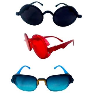 FOREVER 99 Kids Boy and Girls sunglasses U V protected goggles combo pack of 3 Fit age 2-10 year