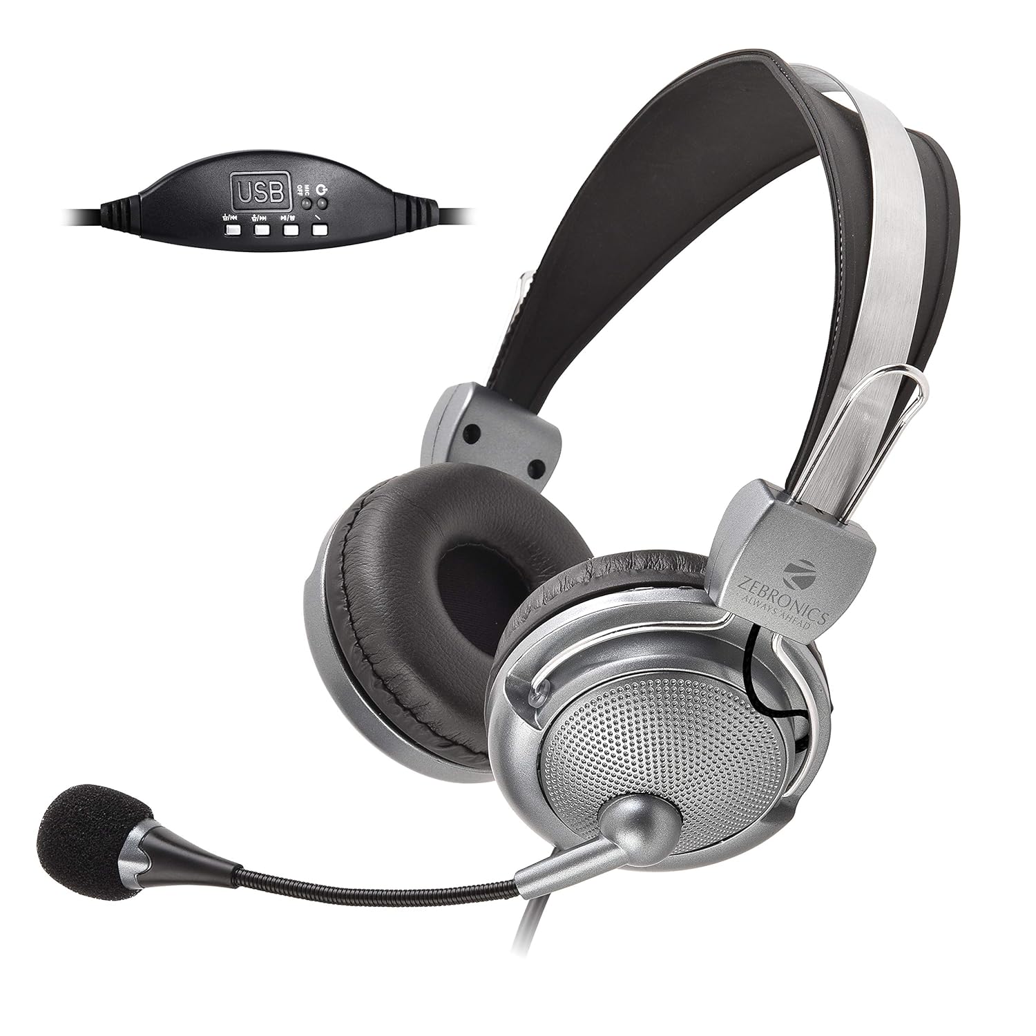 EBRONICS Zeb-Supreme USB Wired Headphone with Mic