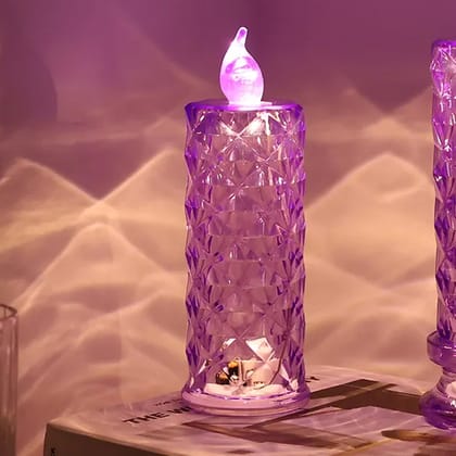 Candles for Home Decoration, Crystal Candlelight, Diwali (1 Pc / Multicolor)