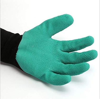 Acrylonitrile Butadiene Styrene ABS Gardening Gloves with Right Hand Fingertips Claws for Pruning, Digging & Planting, Green color Acrylonitrile Butadiene Styrene ABS Gardening Gloves with Right Hand Fingertips Claws for Pruning, Digging & Planting, Green color
