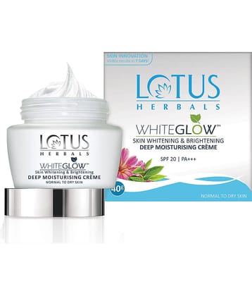 Lotus Herbals Whiteglow Skin Whitening & Brightening Deep Moisturising Cream Spf 20 , Pa+++60g