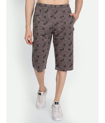 Zeffit - Navy Cotton Blend Men's Three-Fourths ( Pack of 1 )