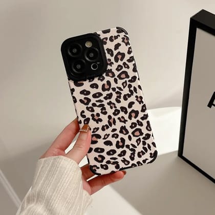 White Leopard Textured Soft Case-iPhone 12 Pro Max