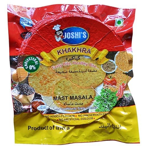 Joshi's Mast Masala Khakhra (200g) | Traditional Crispy Snack | Ready-to-Eat