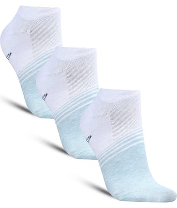 Dollar - Cotton Men's Printed White Low Ankle Socks ( Pack of 3 )