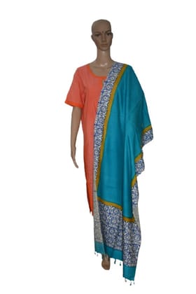 Pure organic Tussar Eri Printed Stole