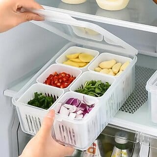 Fridge Storage Boxes Freezer Storage Containers, Container for Kitchen Storage Set, Storage in Kitchen, Vegetable Storag