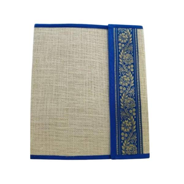 Jute File Folder (Peach and Blue)