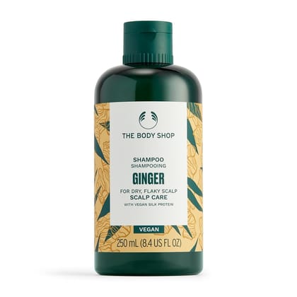 The Body Shop Ginger Anti-Dandruff Shampoo | Clears Flakes & Calms Scalp | With Ginger & Birch Bark Extract | For Healthy Hair Growth | For Dry, Flaky Scalps | 250ml The Body Shop Ginger Anti-Dandruff Shampoo | Clears Flakes & Calms Scalp | With Ginger &
