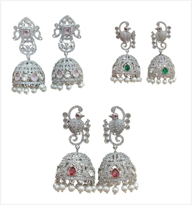 Elegant White Stone Earrings