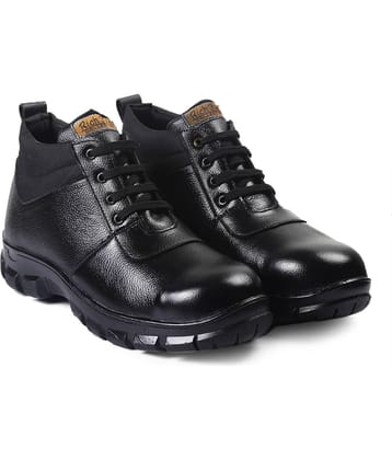 Enrich Field High Ankle Black Safety Shoes