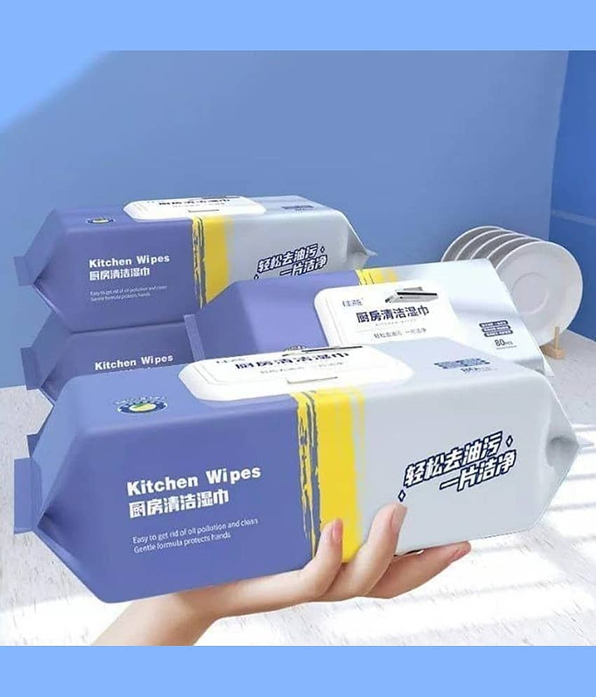 Kitchen Cleaning Wipes | Strong Decontamination Kitchen Wipes | Disposable Kitchen Wet Wipes Household Cloth Towel For Removing Grease Stains And Cleaning Glass Table Wet Tissue Wipes