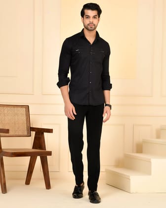 Starry Beaded Black-M