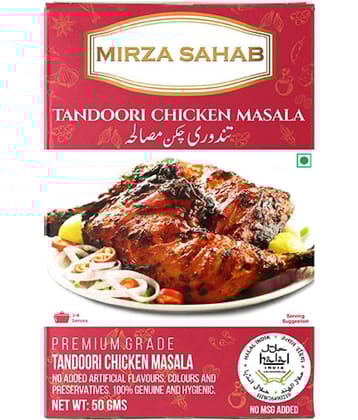 Mirza Sahab Tandoori Chicken Masala Instant Mix 50 gm Pack of 4