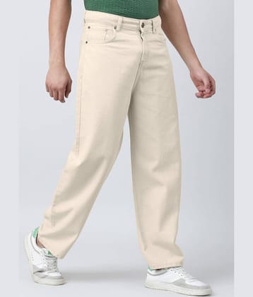 Bene Kleed Solid Men's Jeans - Off-White ( Pack of 1 )