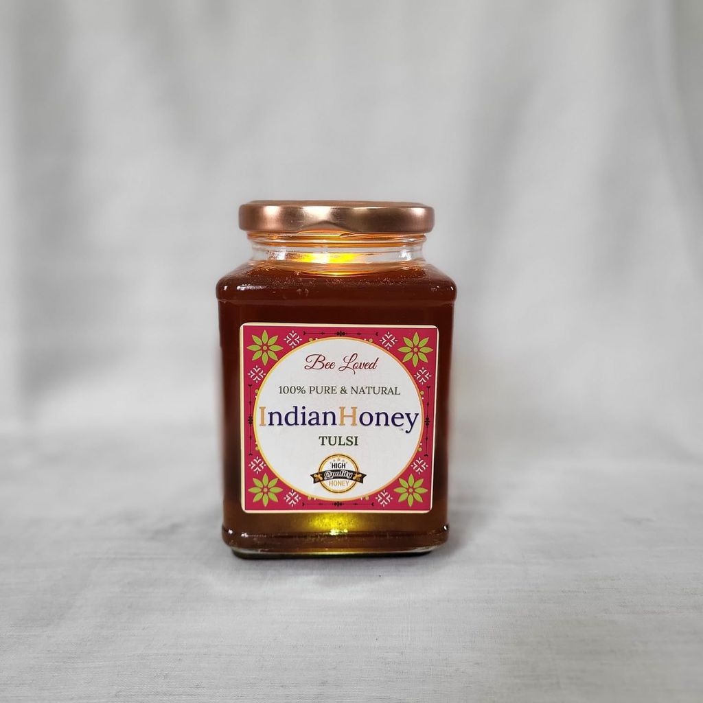 IndianHoney Tulsi Honey A Natural, Aromatic Infused With The Rich Flavor Earthy Freshness