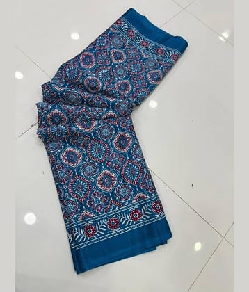 JIHANA FAB Georgette Printed Banarasi saree With Unstitched Blouse Piece ( Multicolor )
