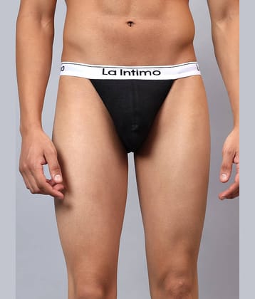La Intimo Pack of 1 Modal Briefs For Men's ( Black )
