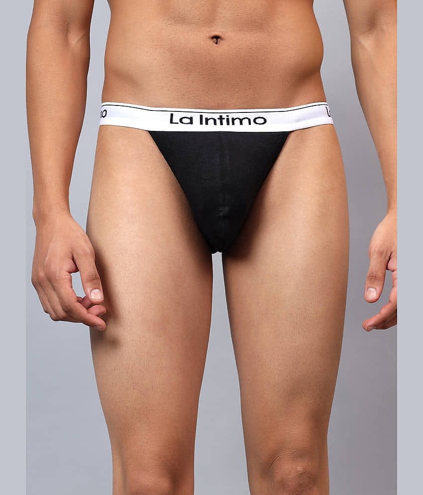 La Intimo Pack of 1 Modal Briefs For Men's ( Black )