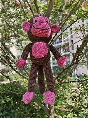 The Funny Monkey Crochet Toy