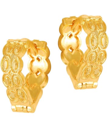 VIVASTRI Golden Clip-Ons Earrings ( Pack of 1 )