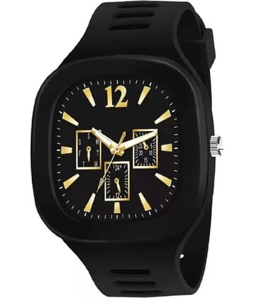 Trex Black Silicon Analog Mens Watch