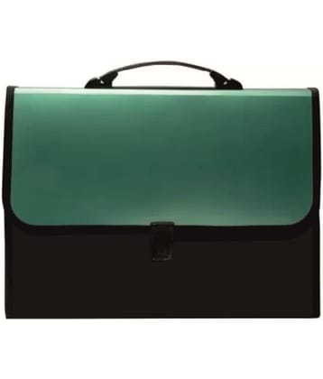 RAVARIYA GRAPHICS Expanding File Folder, Letter Size (Fits A4 Paper) - Green - with 13 Pockets