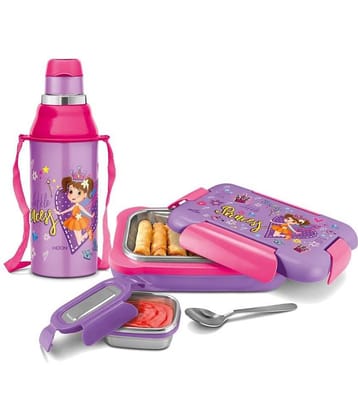 Milton Explorer Gift Set Kool Steelight Insulated Bottle & More Meal Lunch Box  Purple