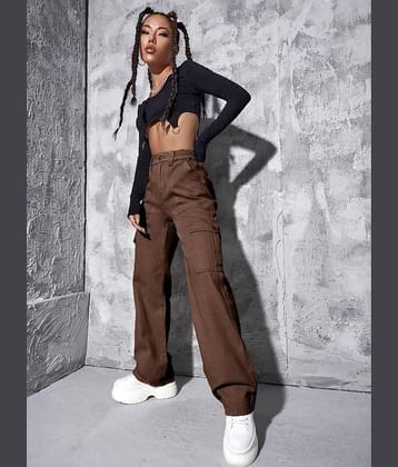 9x denims - Brown Denim Regular Fit Women's Jeans ( Pack of 1 )