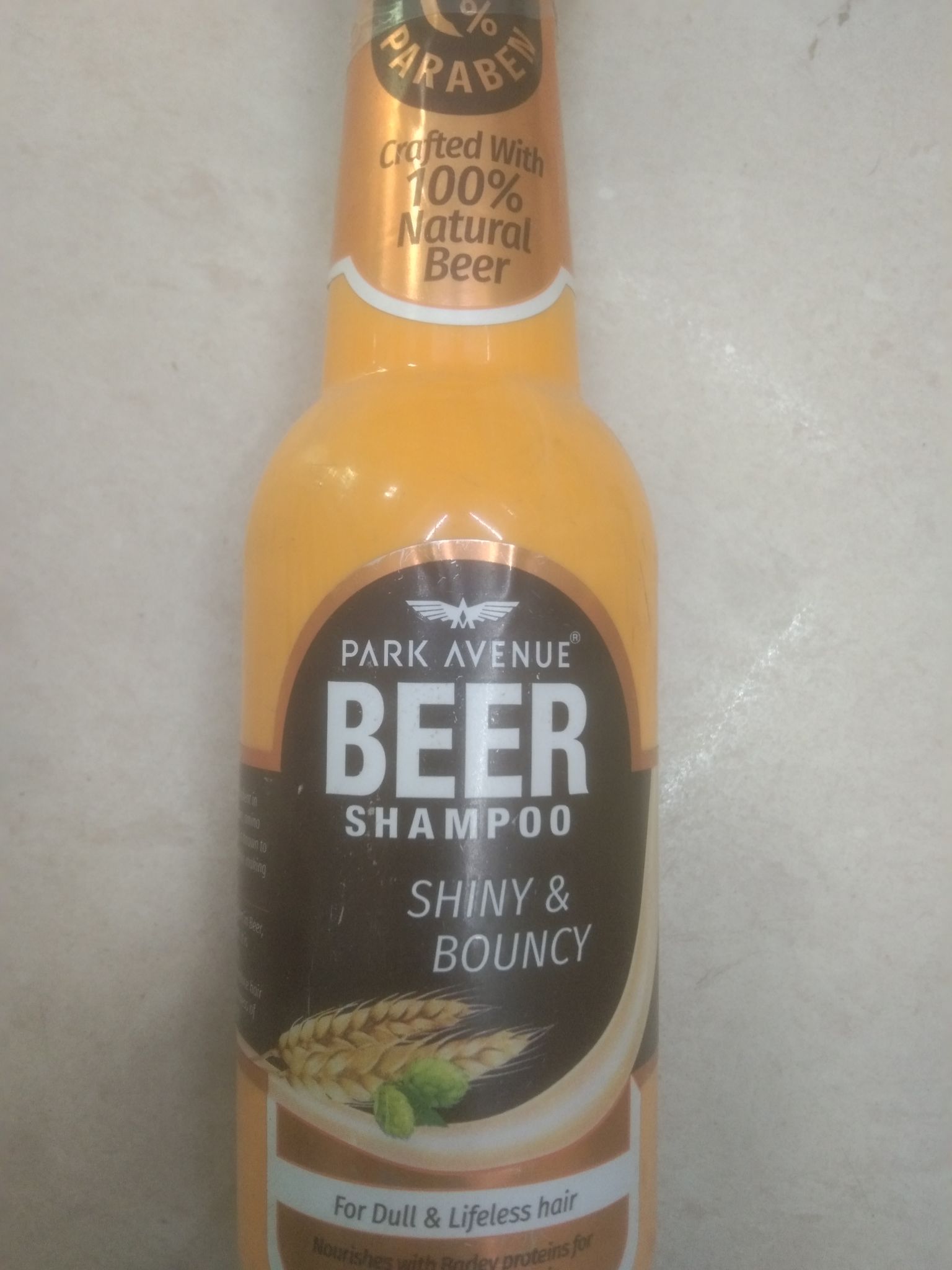 Park avenue Beer Shampoo Shiny & Bouncy For dull & lifeless hair 