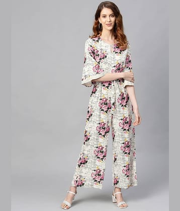Juniper Off White Rayon Jumpsuit - Single