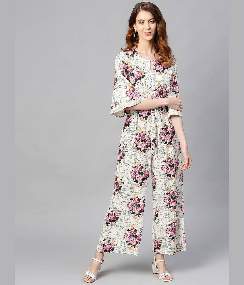 Juniper Off White Rayon Jumpsuit - Single